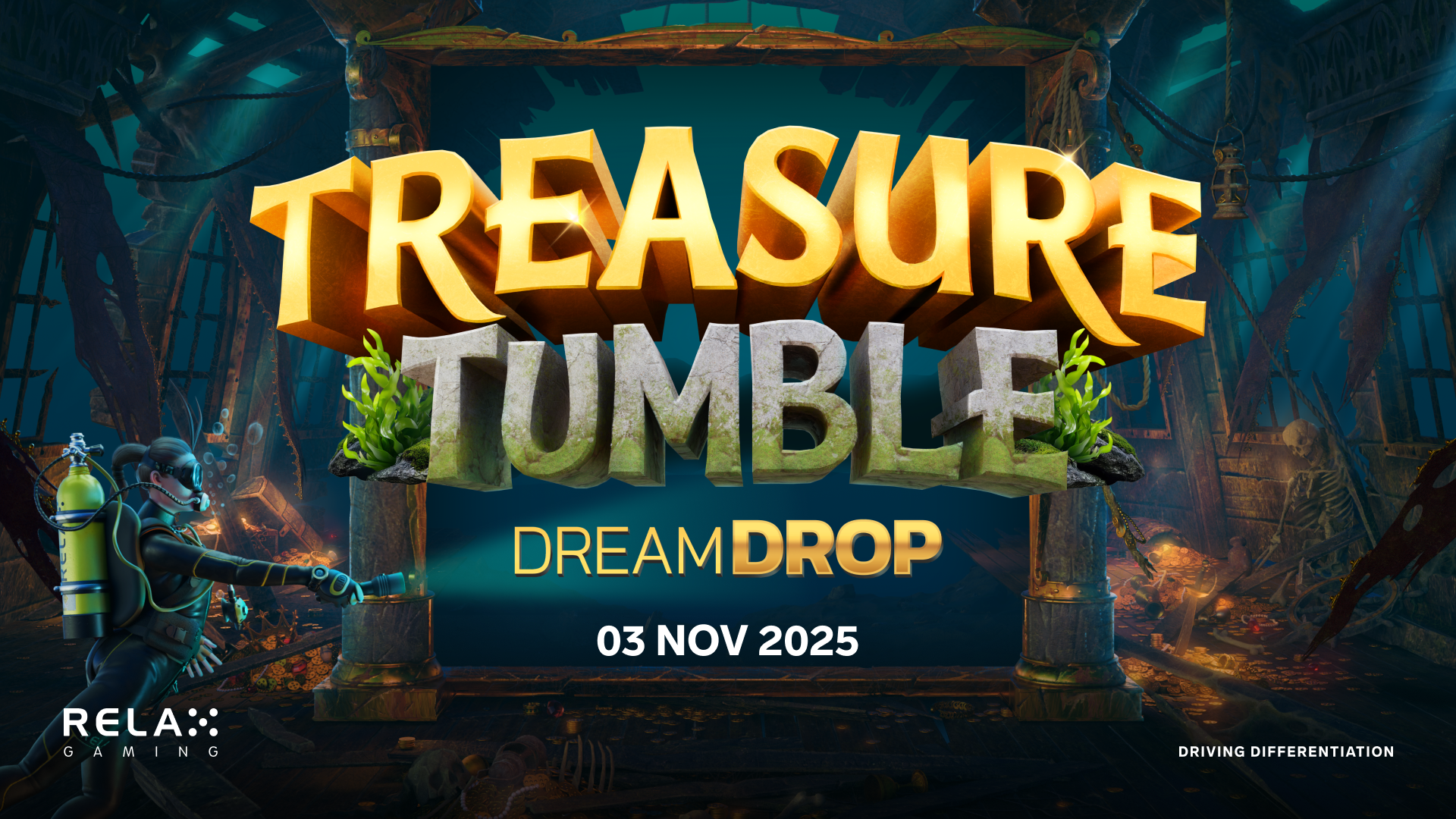 Dive for riches in Relax Gaming release Treasure Tumble Dream Drop