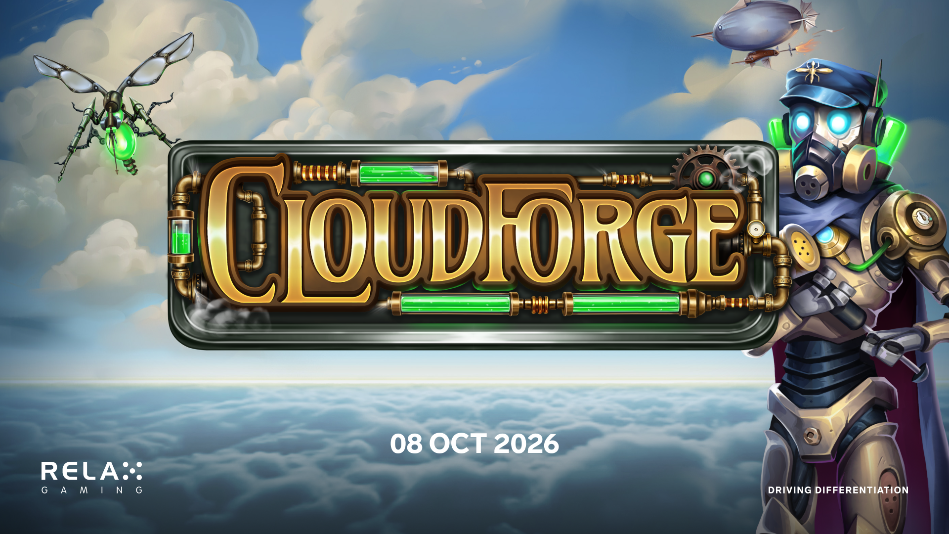 Relax Gaming turns up the voltage with expanding wilds in Cloudforge
